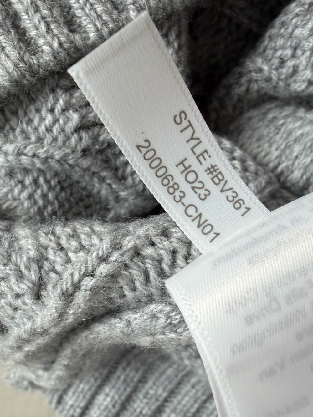 NWT J.Crew Lambswool Cable Knit Tie-Back Bow Sweater Gray M BV361 - Picture 11 of 12